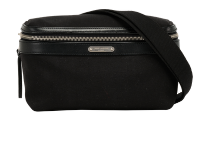 Bum Bag, &pound;250, Handbags, Black, Canvas/Leather, Front view